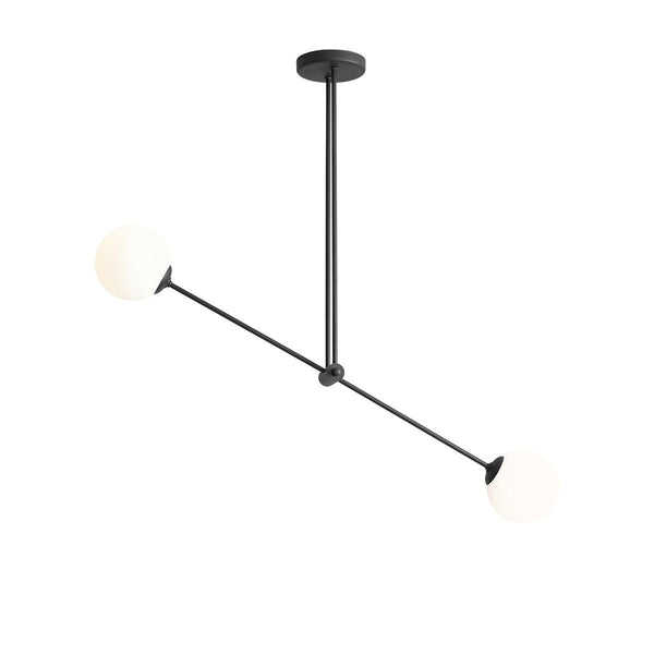 Сучасний регульований підвісний світильник, молочні кулі 2x14см (E14) Aldex (Ohio) 1081PL-H1