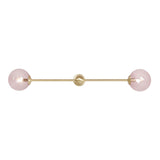 Пудрово-рожевий, довгий гламурний настінний світильник - Pink Pearl L 2 Brass - Aldex (1112D40_L) 89см