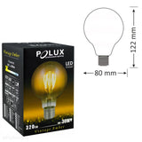 E27 нитяна світлодіодна лампа (G80, 4W = 18W) (320lm, 2000K) Polux/SANLD0230