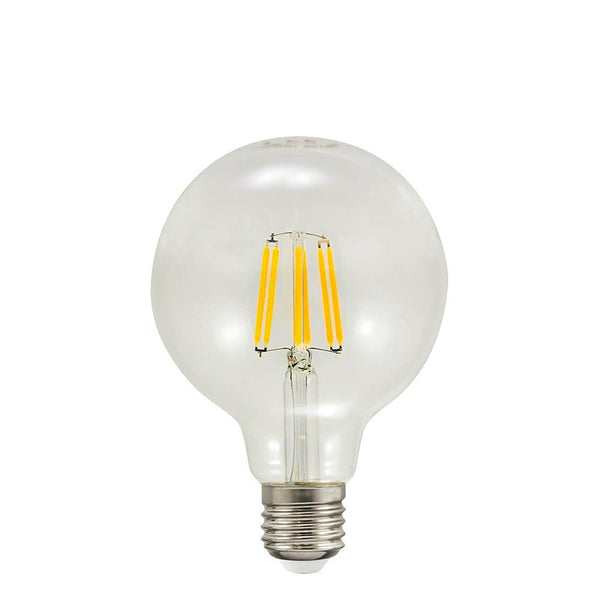 E27 нитяна світлодіодна лампа (G95, 7,5 Вт = 75 Вт) (1055 лм, 3000 К) Polux/SANLD0233