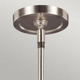 Підвісний світильник з 3 плафонами - (скло, хром, нікель) для кухні, вітальні, спальні (3xE27) Feiss (Проспект)