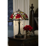 Тіффані - Лариса настільна лампа з вітражами, ручна робота, Quoizel