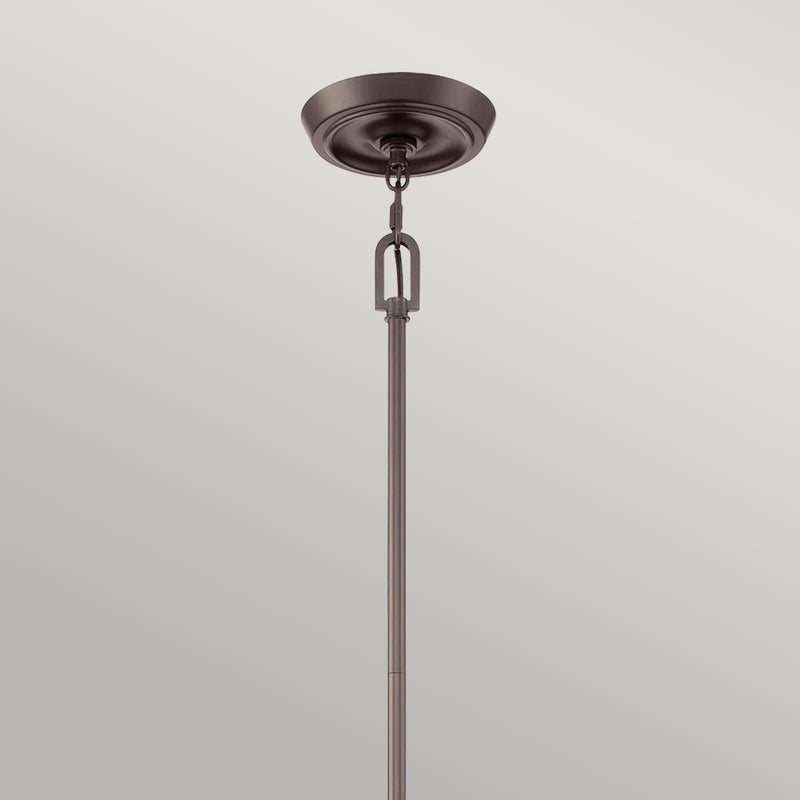 Підвісний світильник Penn glass (western brown), на кухню / над стільницею / для їдальні -Quoizel, 33см (свічник 3xE14)