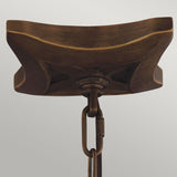 Ліхтар підвісний (стара бронза) свічник 22х22см, для вітальні, кухні, спальні (3хЕ14) Feiss (Yarmouth)