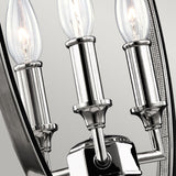 Світильник підвісний металевий 43см (ажурна куля - нікель) для кухні, вітальні, спальні (3хЕ14) Feiss (Corinne)