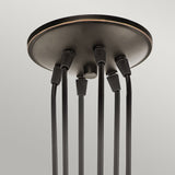Підвісний світильник зі скляним плафоном (стара бронза) для кухні-вітальні 6xE27, Kichler (Brinley)