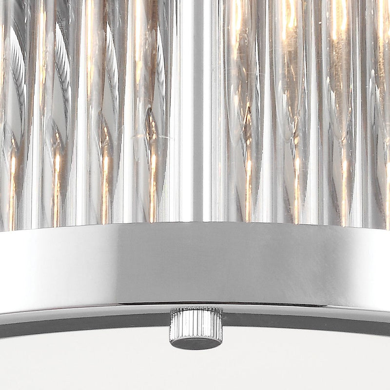 Світильник для ванної 38/28см скляна стеля - хром стельовий світильник (LED G9) Feiss (Paulson)
