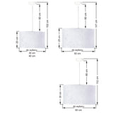 Велюровий абажур Лілія - ​​білий підвісний світильник для вітальні, спальні (колекція - Стандарт, 1хЕ27) ручна робота